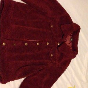 Dark purple fuzzy sweater